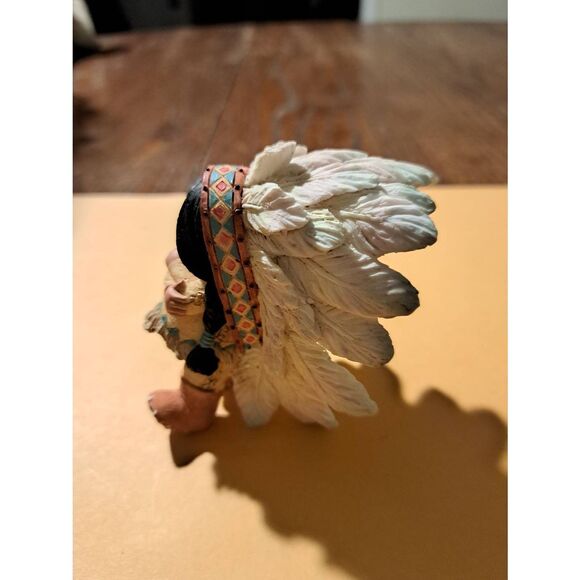 Vintage 1994 Enesco Friends of the Feather Little Chief Figurine Native American - Picture 3 of 6